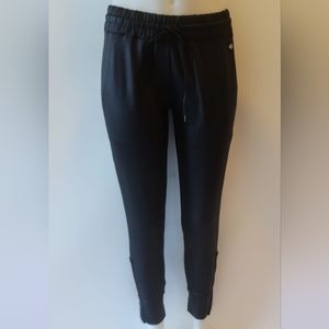 X by Gottex Elastic Waist Black Ankle Zip Jogger Style Pants - Size L